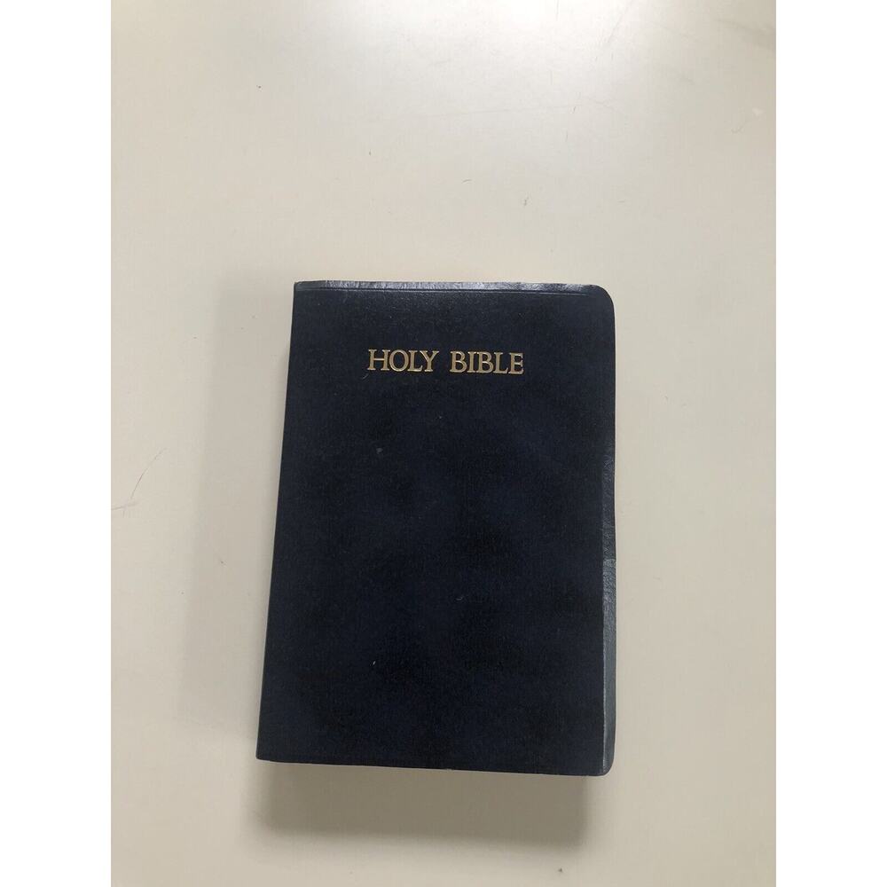 Vintage 1984 Nelson Holy Bible Black KJV Red Letter Dictionary Concordance